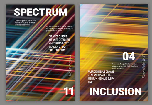 Flyer A4 With Fluid Motion Blur Gradient Colorfull Background