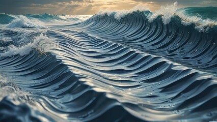 Abstract Ocean Wave Closeup.