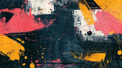 Abstract Painting with Bright Colors