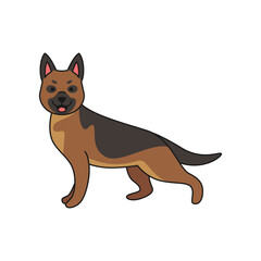 German shepherd dog illustration