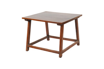 wooden table isolated on white background