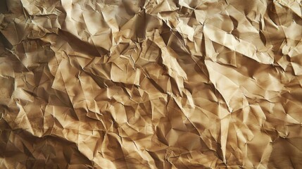 Naklejka premium Crumpled craft paper texture as design background with space for text