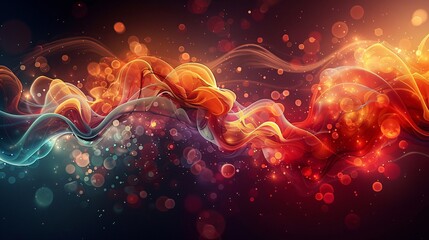 Abstract Swirling Lights and Bokeh