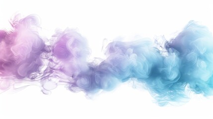 Fototapeta premium Pink party fog. Isolated blue, cyan, purple, light green smoke or thinking clouds. White background 3D effects fog cloud graphics fantasy party smoke art