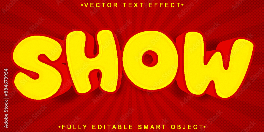 Poster Show Vector Fully Editable Smart Object Text Effect