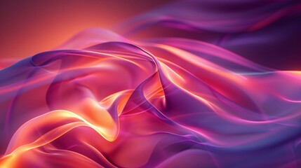 Fototapeta premium Abstract Swirling Waves of Orange and Purple