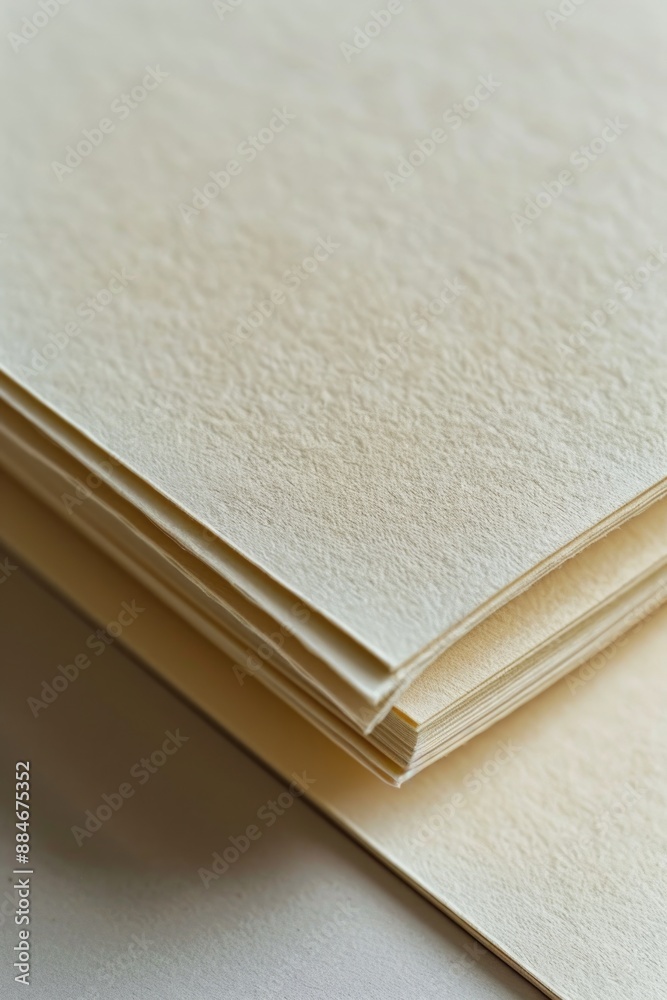 Poster a single sheet of white paper sits atop a table, ready for use or attention