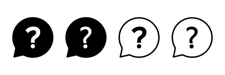 Question Icon vector isolated on white background. Question mark sign. help icon. Faq