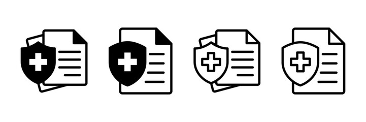 Obraz premium Medical insurance icon vector isolated on white background. health insurance icon