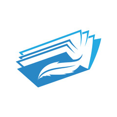 Book Logo Template vector Illustration design