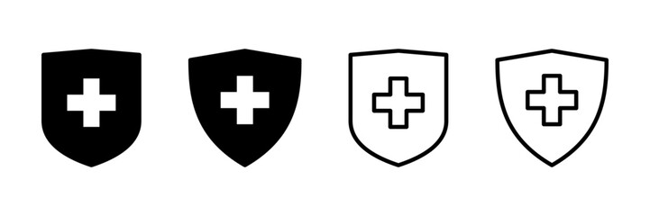 Health insurance icon vector isolated on white background. Insurance health document icon