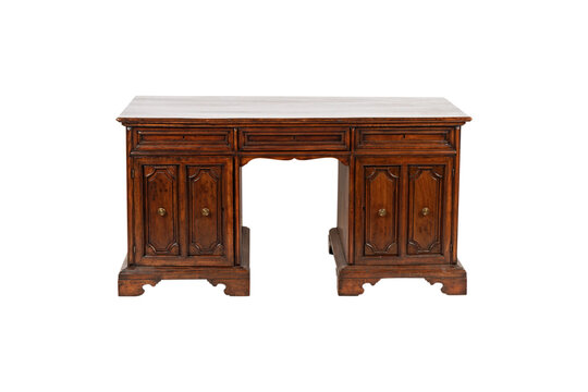 American luxury desk retro villa study computer desk writing desk European solid wood desk president boss desk