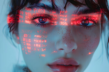 Digital Face: Red Code Projection