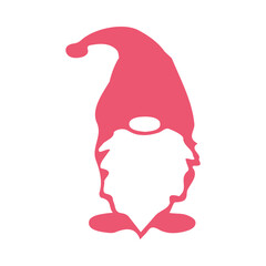 Gnome clip art design on plain white transparent isolated background for card, shirt, hoodie, sweatshirt, apparel, tag, mug, icon, poster or badge