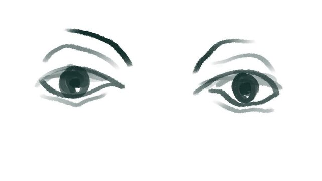 The eyes change across the entire screen during the animation.