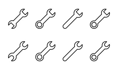 Wrench icon set. repair icon vector. tools icon vector