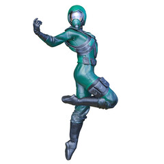 サイバーウーマン　3DCGレンダリング