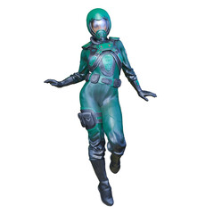 サイバーウーマン　3DCGレンダリング