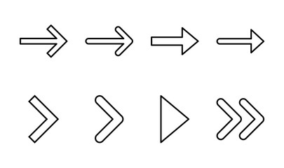 Arrow icon set. Arrow symbol. Arrow sign for your web design.