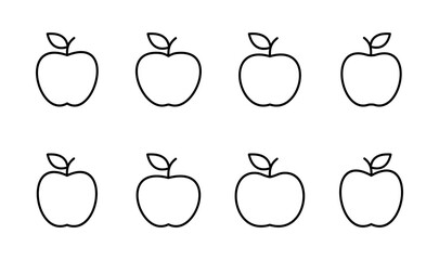 Apple icon set. Apple vector icon. apple symbols for your web design.