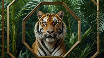 Tiger In A Frame.