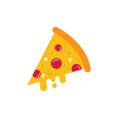 Pizza logo icon illustration
