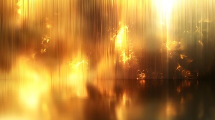 Fototapeta premium A gold and orange background with a reflection of a fire