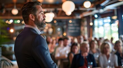 Fototapeta premium Leadership and Public Speaking public speaking coach Leadership development program business meeting