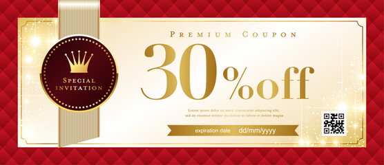 Luxury voucher vector design material