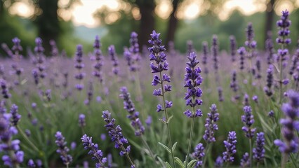 Fototapeta premium Lavender Flowers in a Field.