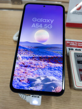 Samsung Galaxy A54 5G Smartphone Display In Store