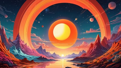 Sunset on a Distant Planet.