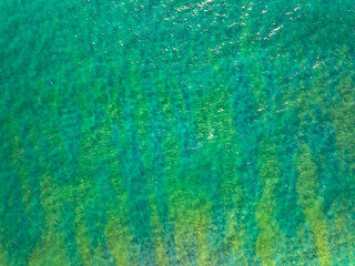 Aerial view beautiful sea surface in Phuket island Thailand