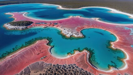 Pink Lake and Turquoise Waters.
