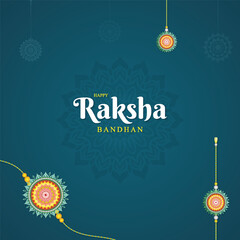 Simple, Raksha Bandhan, Text Design and, Raksha Bandhan Poster, Social Media Post
