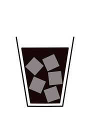 コップに入ったコーヒー等のアイコン（ストローなし）
