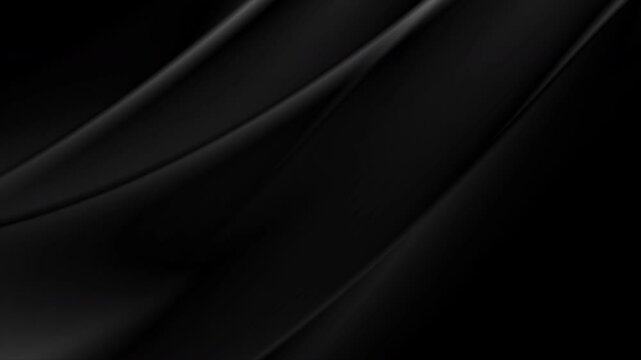 Abstract black smoke waves minimal background. Seamless looping monochrome smooth motion design. Video animation Ultra HD 4K 3840x2160