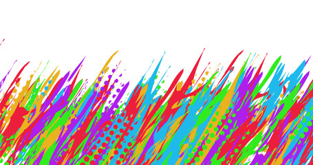 Vector illustration of abstract background with colorful brush texture grunge halftone