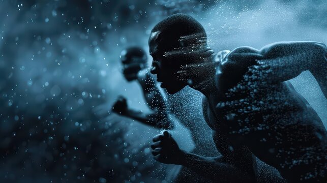 Athletes in a supernatural scene benefit from sports psychology techniques that enhance their focus, concentration, and motivation