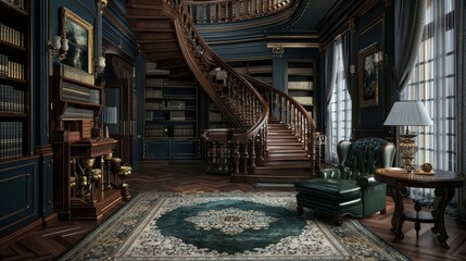 Obraz premium Interior design and home decor reflect ones journey to financial independence in a supernatural scene, blending aesthetics with smart financial choices