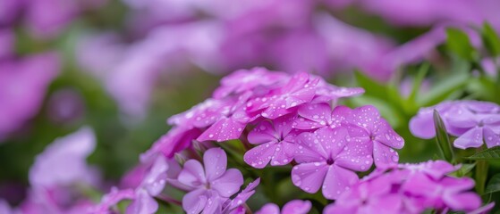 Phlox flowers create a beautiful carpet of color in various shades, enhancing garden landscapes