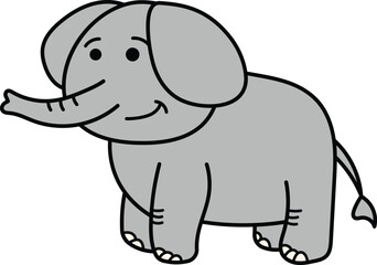 Elephant Animal Cartoon Illustration