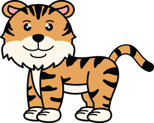 Tiger Animal Cartoon Illustration