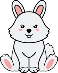 Rabbit Animal Cartoon Illustration