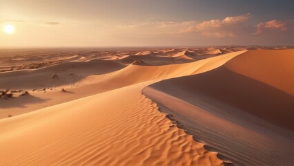 Desert Dunes at Sunset.