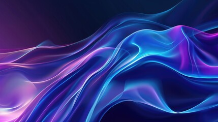 Naklejka premium A blue and purple wave with a purple background