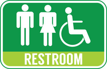 restroom signage for office or building ready to print