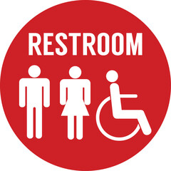 restroom signage for office or building ready to print