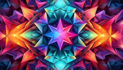 Abstract Geometric Shapes with Vibrant Colors