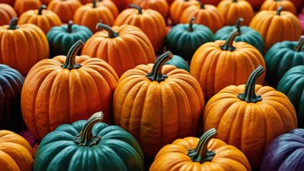 Colorful Pumpkins.